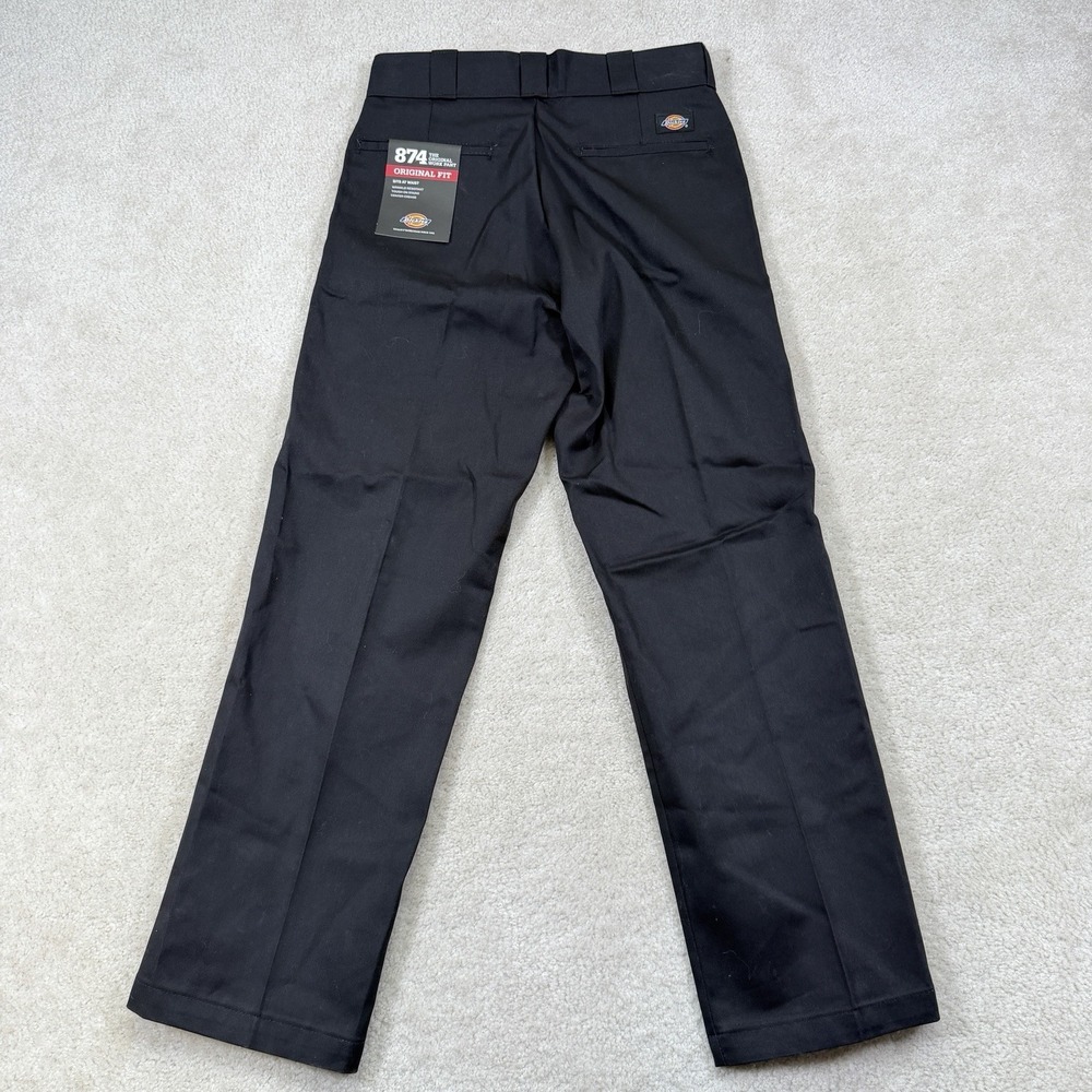 NWT Dickies 874 Original Fit Work Pants Men's Size 30x29 Black Wrinkle Resistant - Picture 2 of 7